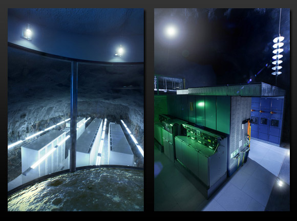 datacenter La salle des serveurs (dont la surface est équivalente à celle de la Lune)<br />
vue de la salle de conférences