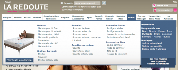 Menu la redoute