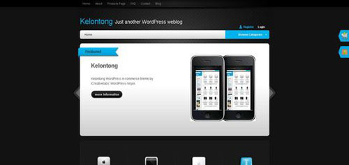 black wordpress themes