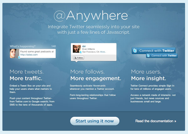 twitter anywhere