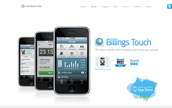 billings touch iphone design