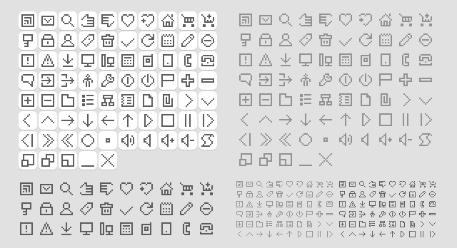 backToPixel minimalist icon sets