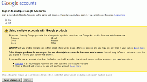 google comptes multiples