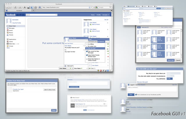 facebook GUI