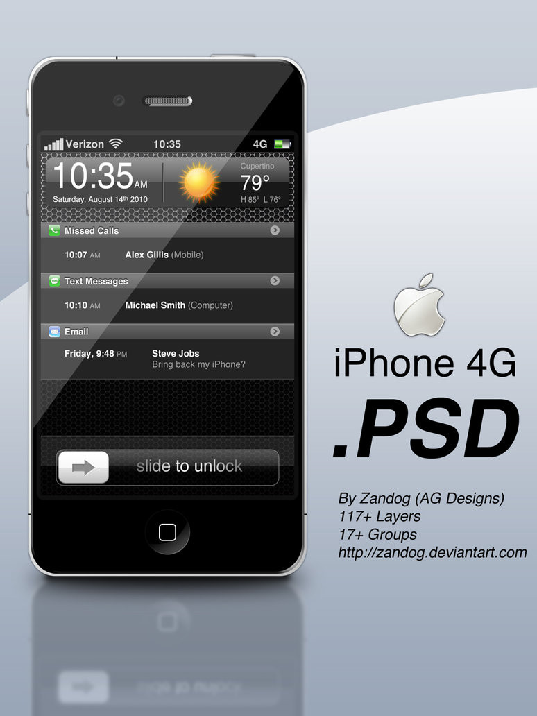 iphone4 psd