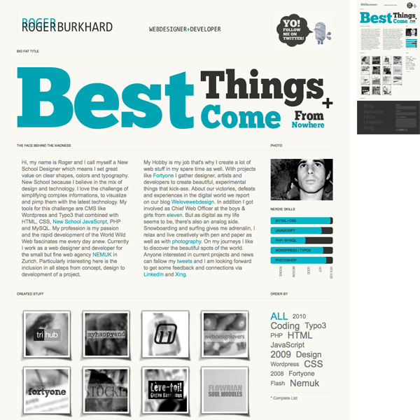 portfolio single-page typo
