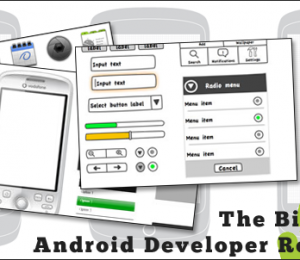 android template wireframe stencils and icons