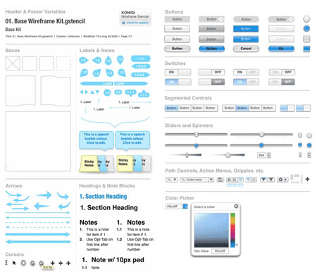 omnigraffle wireframe stencils