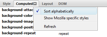 sort computed styles