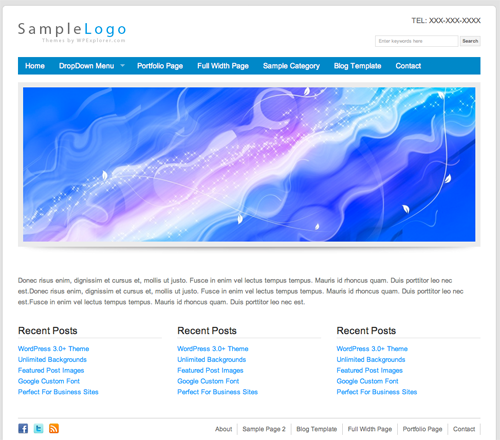 sample logo wordpress themes