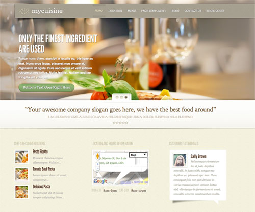 my cuisine wordpress theme