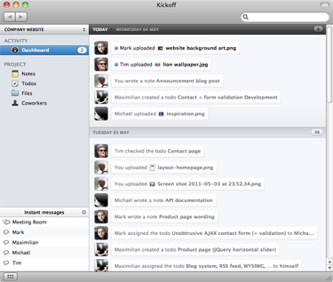 kickoff dashboard
